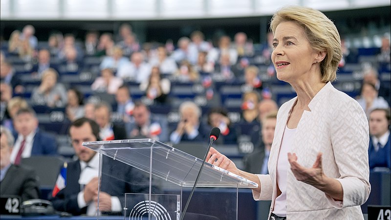 Ursula von der Leyen en 2019 au Parlement européen
