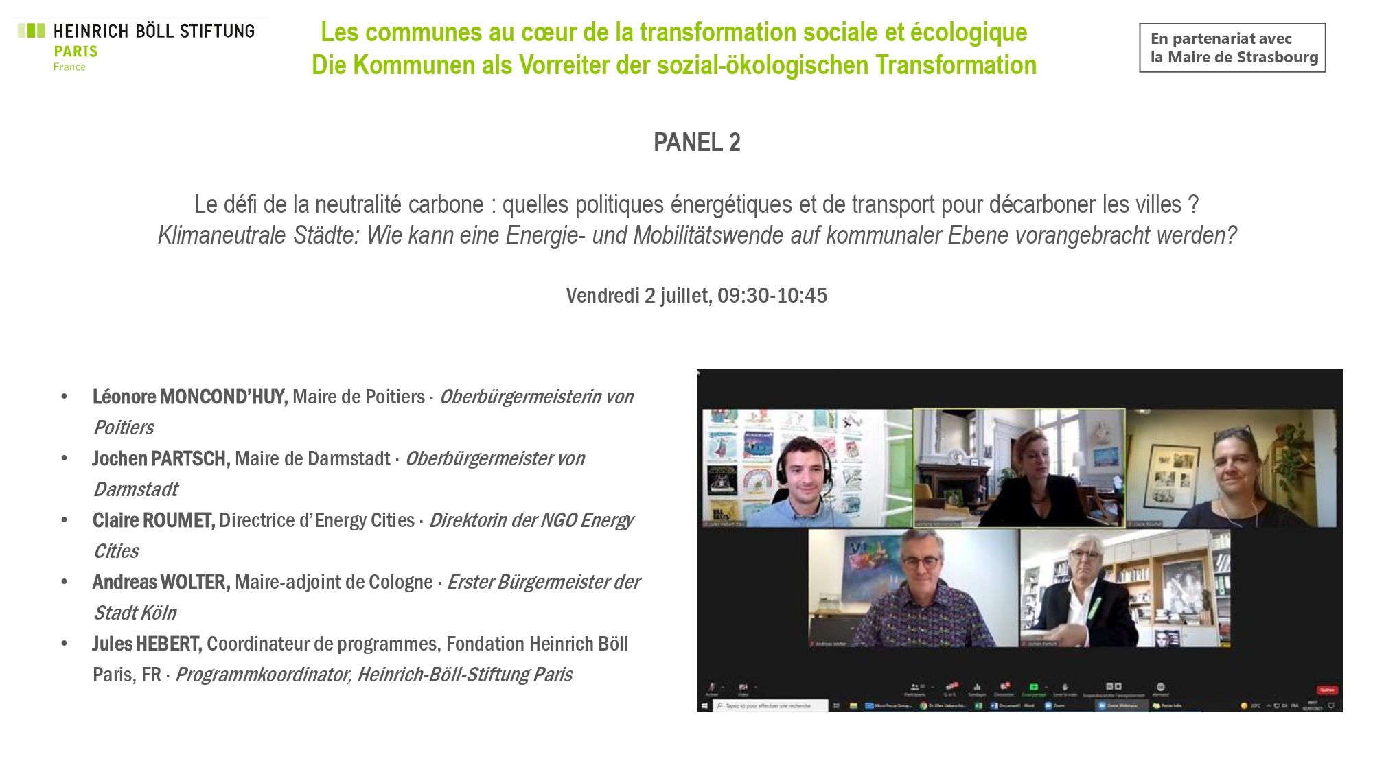 Panel 2 Panel 2 conférence maires Strasbourg
