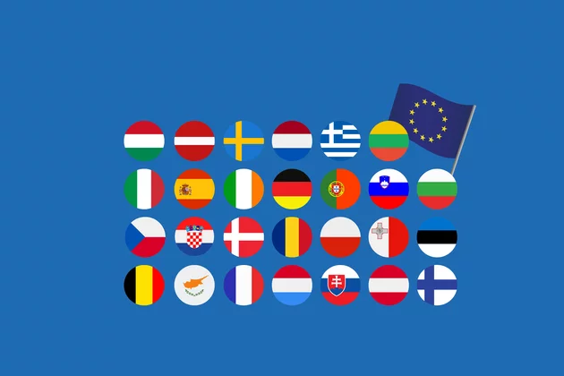 les drapeaux des pays membres de l'UE