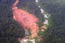 Mine industrielle exploitant l'or primaire en filon et l'or alluvionnaire en paillettes