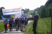 manifestation contre les armes nucélaires en août 2008 à Fliegerhorst Büchel, Eifel