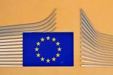 Logo de la Commission européenne sur le Berlaymont 