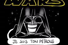 Visage de Dark Vador avec un gobelet en plastique