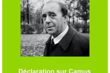 Couverture Nouvelle Déclaration sur Camus 