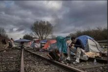 Un camp de migrants dans le Nord de la France (photo d’illustration). 