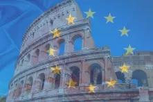 Kolosseum und EU-Flagge