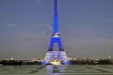 Tour Eiffel au drapeau d'Israel 
