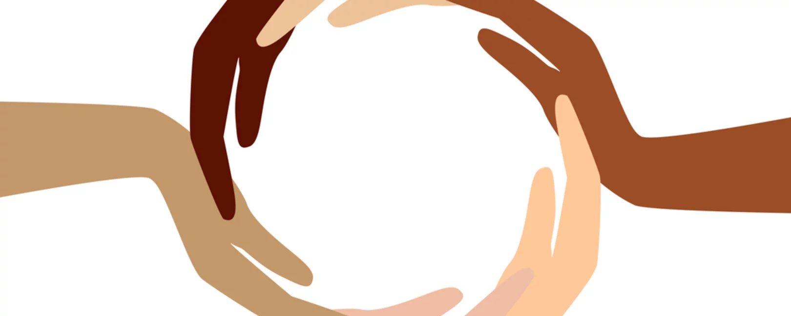 mains personnes de couleur racisme 