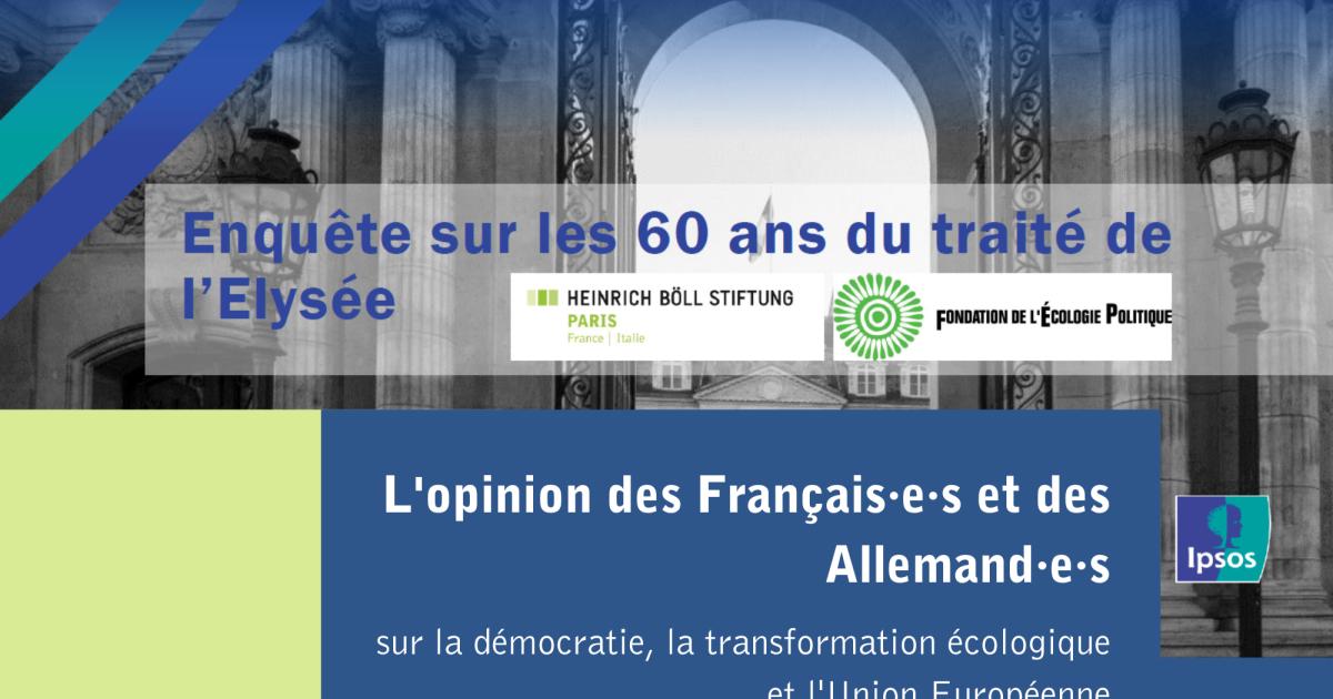 Sondage pour les 60 ans du Traité de l'Elysée : « Un appel à vraiment ...
