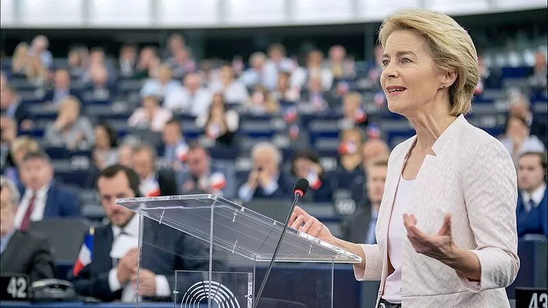 Ursula von der Leyen en 2019 au Parlement européen