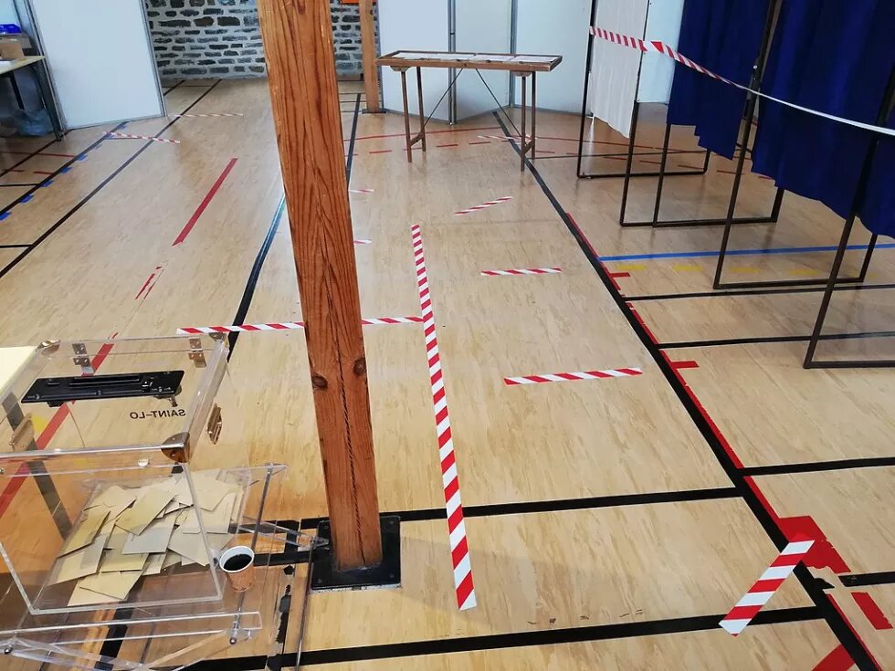 Bureau de vote pour les élections municipales 2020 à Saint-Lô