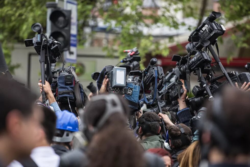 Foule de journalistes