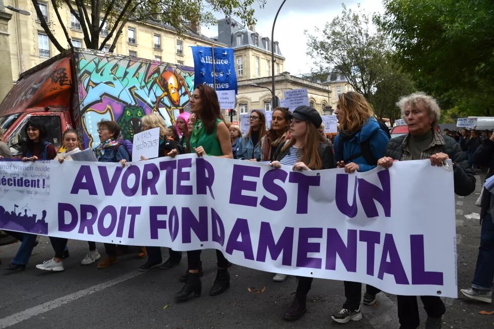 Demonstration gegen Angriffe auf das Recht auf Abtreibung