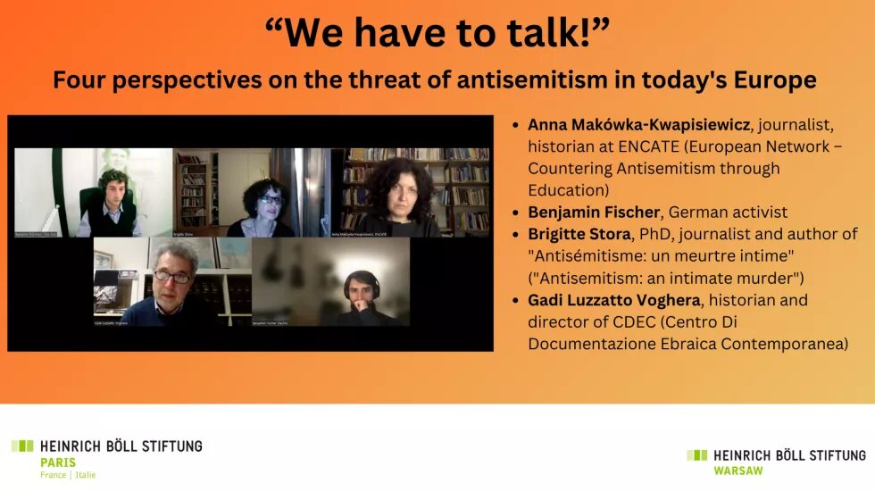 We have to talk! - Four perspectives on the threat of antisemitism in today's Europe