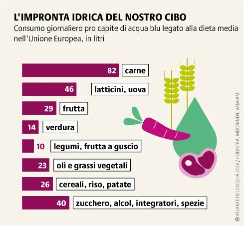 L'acqua blu è quella di superficie o sotterranea utilizzata per scopi irrigui, domestici e industriali, fondamentale per l'agricoltura e l'economia.