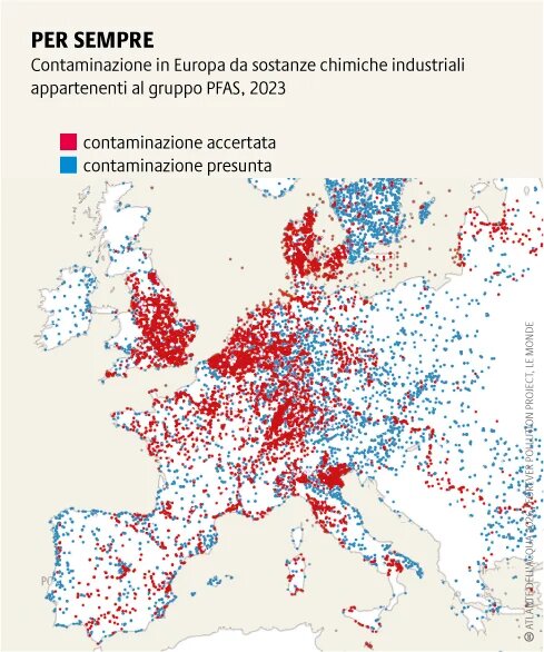 I PFAS contaminano oltre 17.000 hotspot in Europa: le sostanze chimiche persistenti minacciano l'acqua, la salute e l'ambiente, rendendo necessaria una regolamentazione più severa.